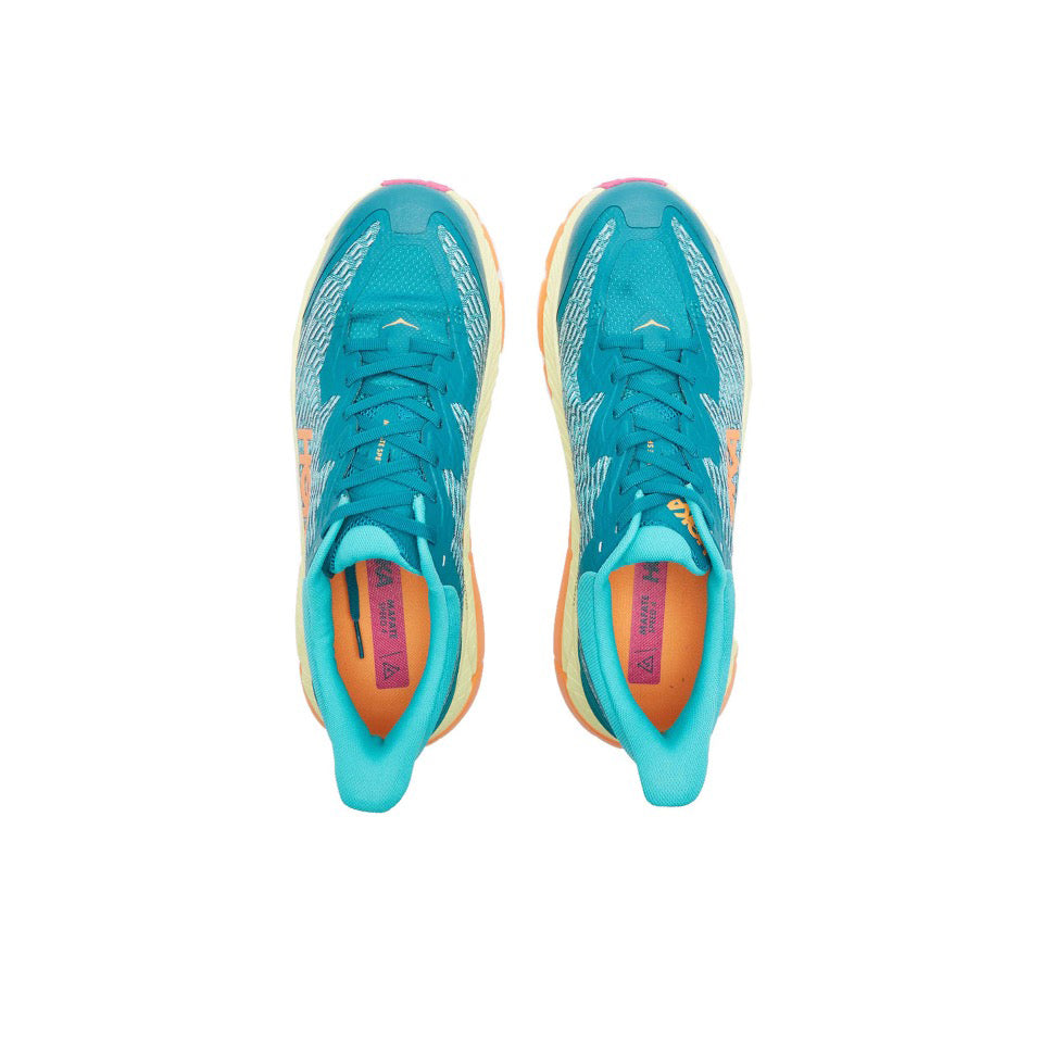HOKA Mafate Speed 4 – Teal, Peach & Pale Yellow