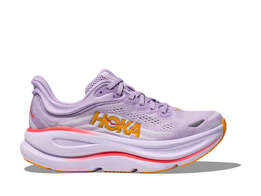 HOKA Bondi 9 Running Shoe – Lavender, Orange & Coral