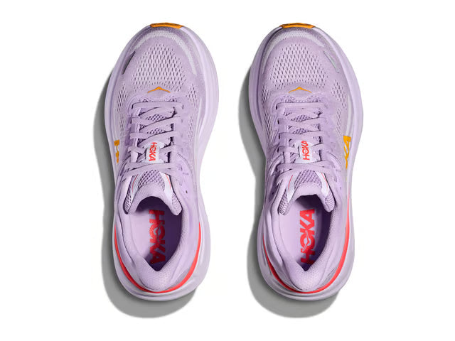 HOKA Bondi 9 Running Shoe – Lavender, Orange & Coral