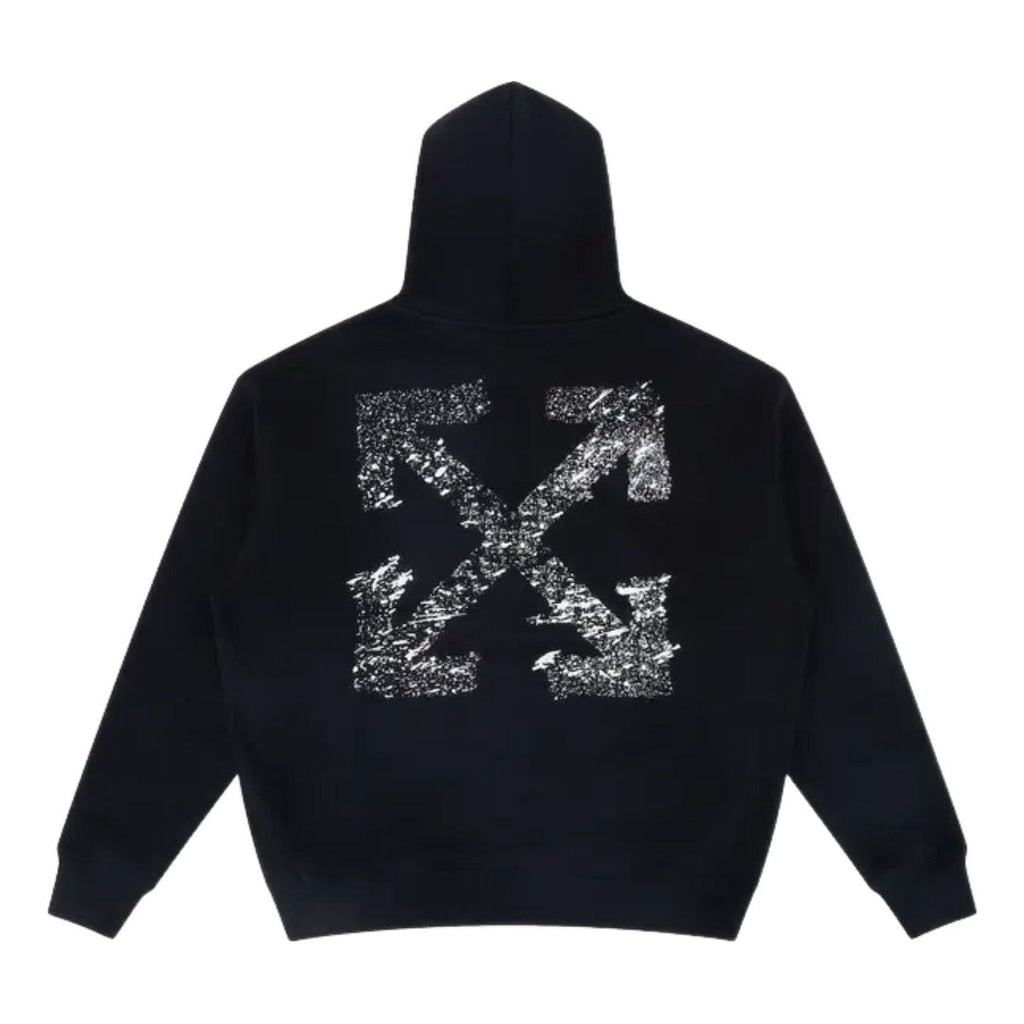 Off-White Paint Splatter Arrow Diag French Terry Hoodie 'Black' 44OWOS26K062-001