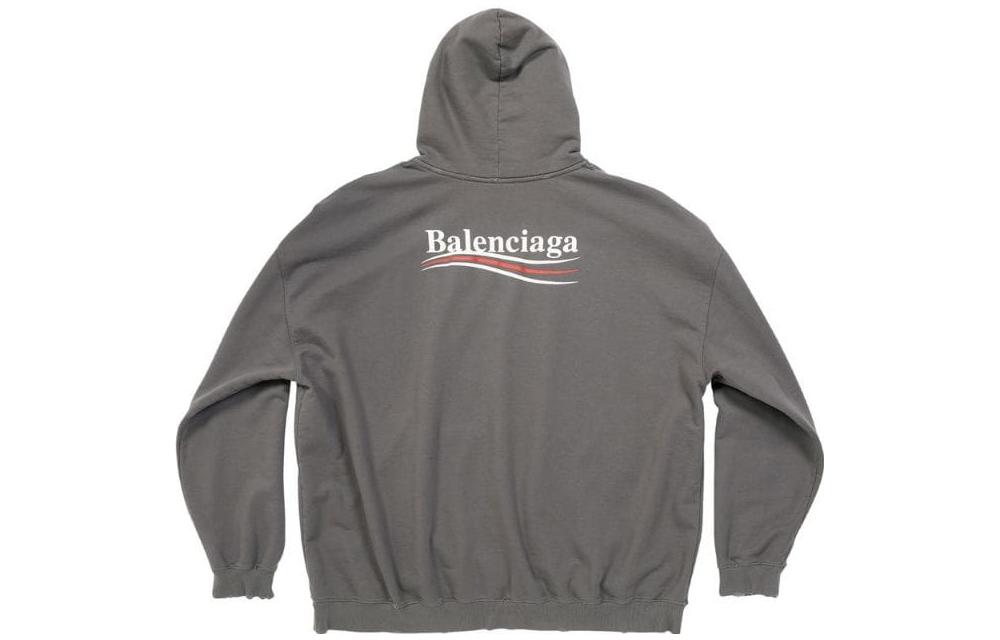 Balenciaga Political Campaign Large Fit Hoodie 'Grey' 620973TNVG6