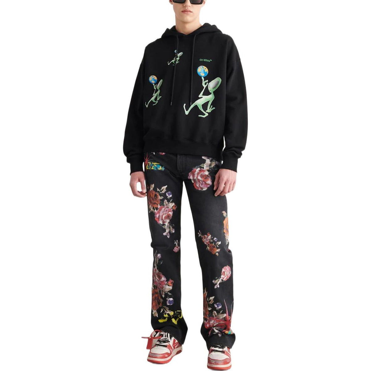 Off-White Alien Arrow Skate Hoodie 'Black' OMBB085F22FLE0161050