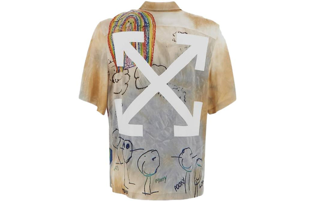 Off-White Cartoon Satin Shirt OMGG005S23FAB0016184