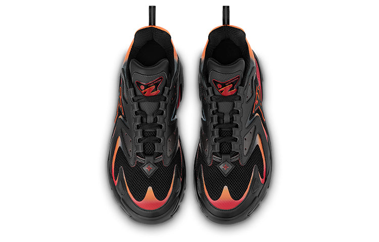 LOUIS VUITTON LV Runner Tatic Sneakers 'Black Orange Red' 1ABFQO