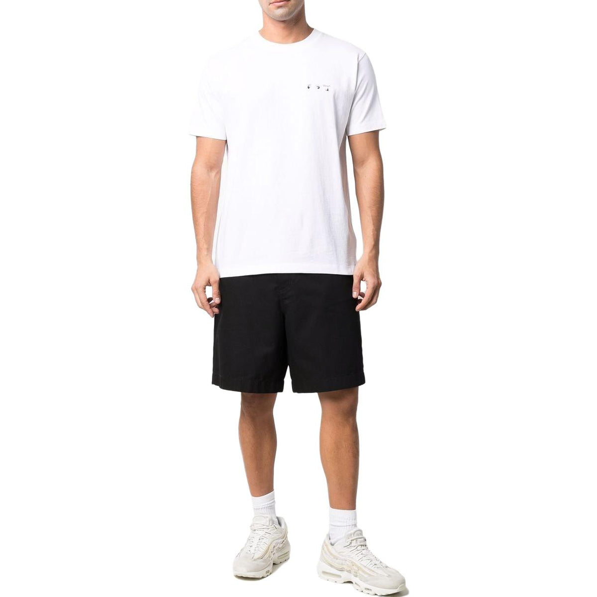 Off-White Caravaggio Paint Slim Tee 'White Black' OMAA027C99JER0050110