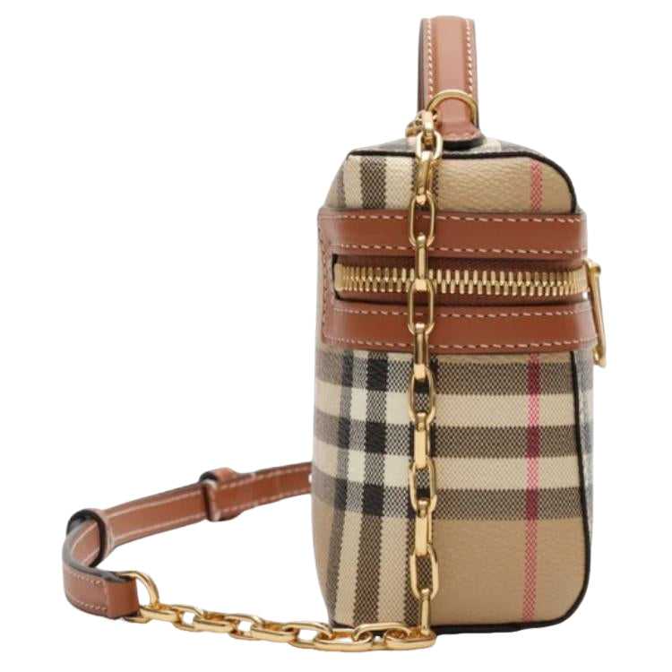 (WMNS) Burberry Mini Check Vanity Bag 'Archive Beige' 81280091