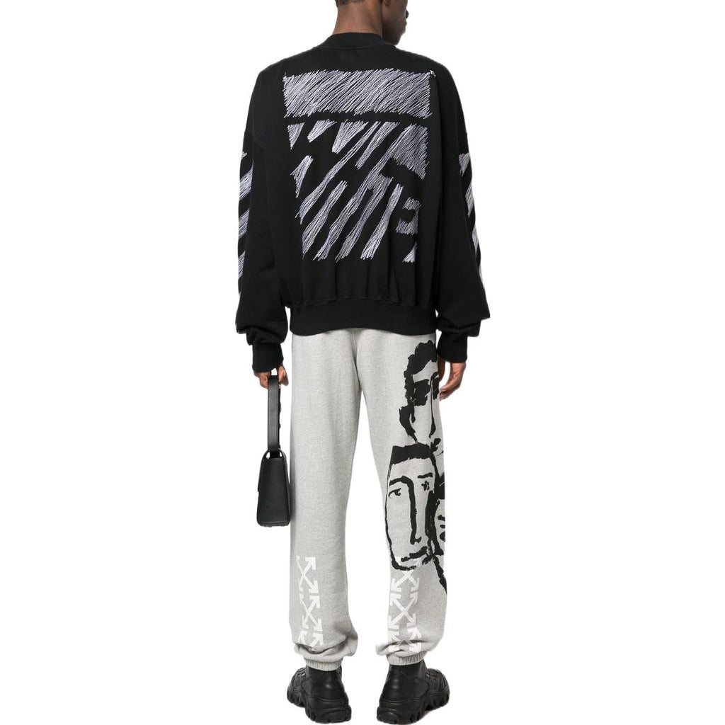 Off-White Scribble Diag Print Sweatshirt OMBA067S23FLE0041001