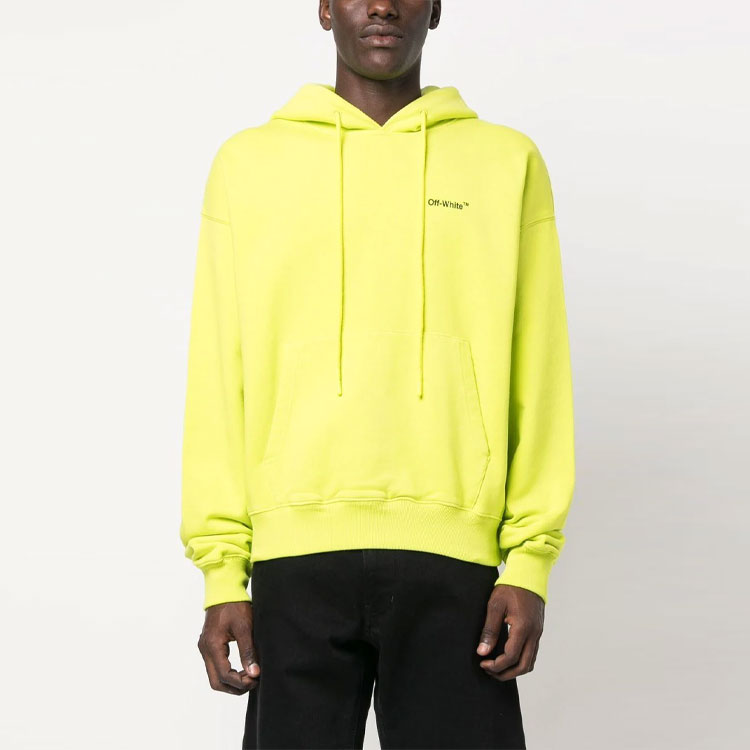 Off-White Caravaggio Arrows Hoodie 'Lime' OMBB037S23FLE0015010