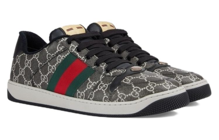 Gucci Screener sneaker GG Supreme canvas 'Black Grey' 763525-FACMI-8444