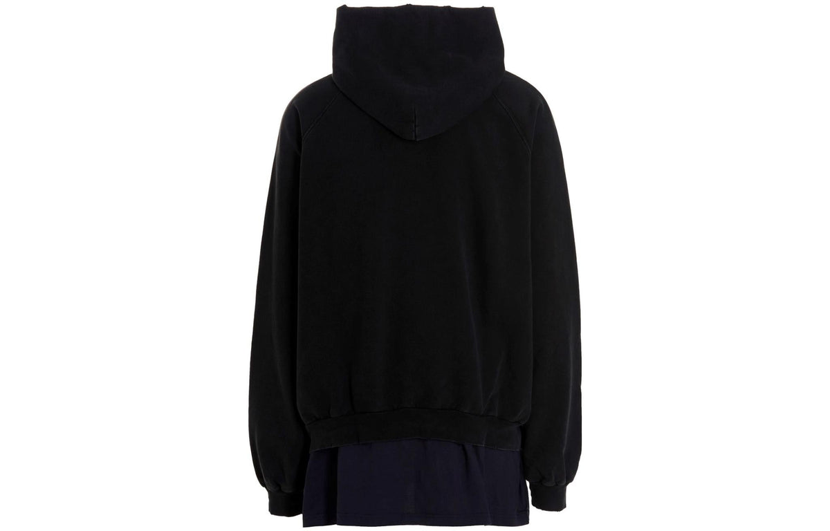 Balenciaga BB Be Different Patched T-Shirt Hoodie 'Black' 720406TNVV11070