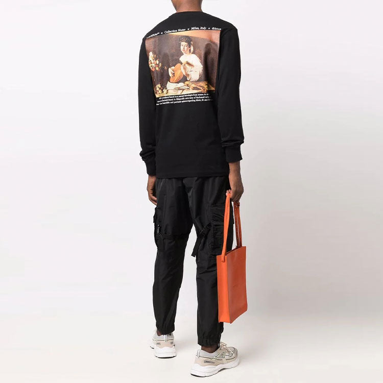 Off-White FW21 Caravaggio Painting Solid Color Long Sleeves Ordinary Version Black OMAB001F21JER0031084