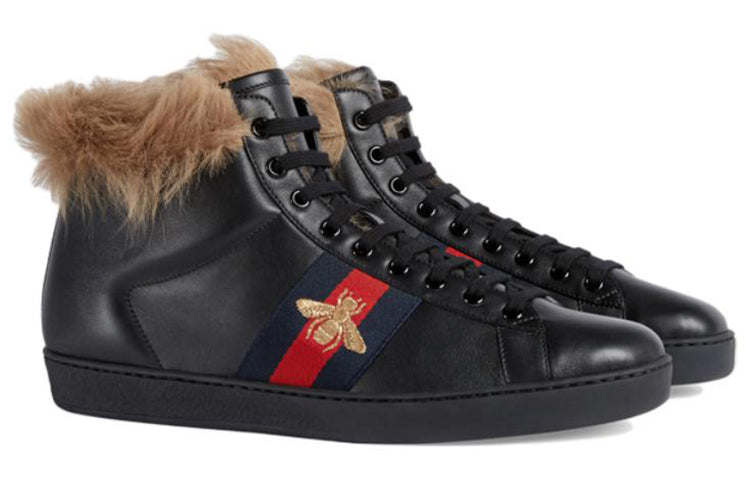 Gucci Stripe Ace High 'Black Fur' 497367-0FI50-1093