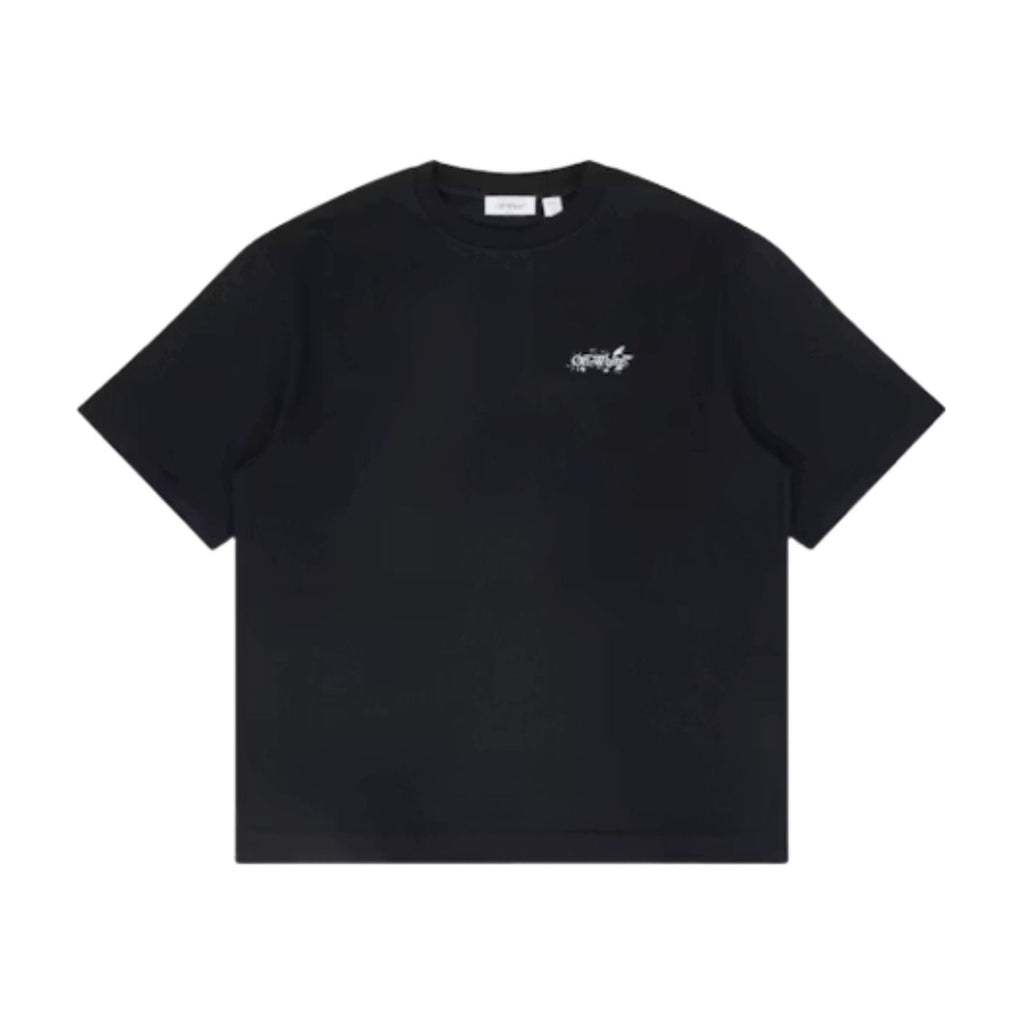 Off-White Paint Splatter Arrow Diag Fit T-Shirt 'Black' 44OWOS26T064001