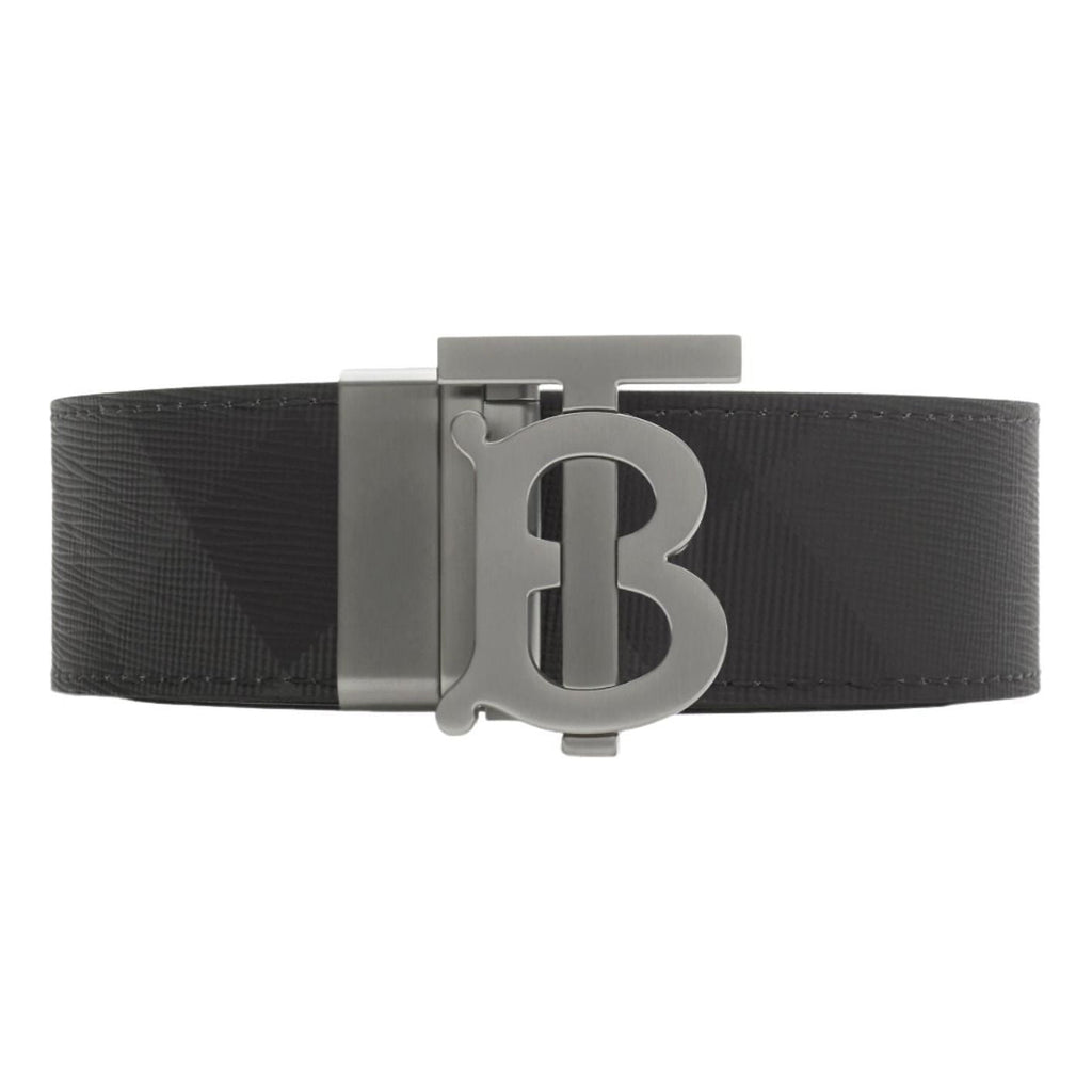 Burberry 26 Reversible Check TB Belt 'Charcoal Graphite' 80653391