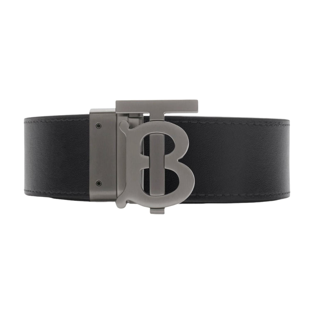 Burberry 26 Reversible Check TB Belt 'Charcoal Graphite' 80653391