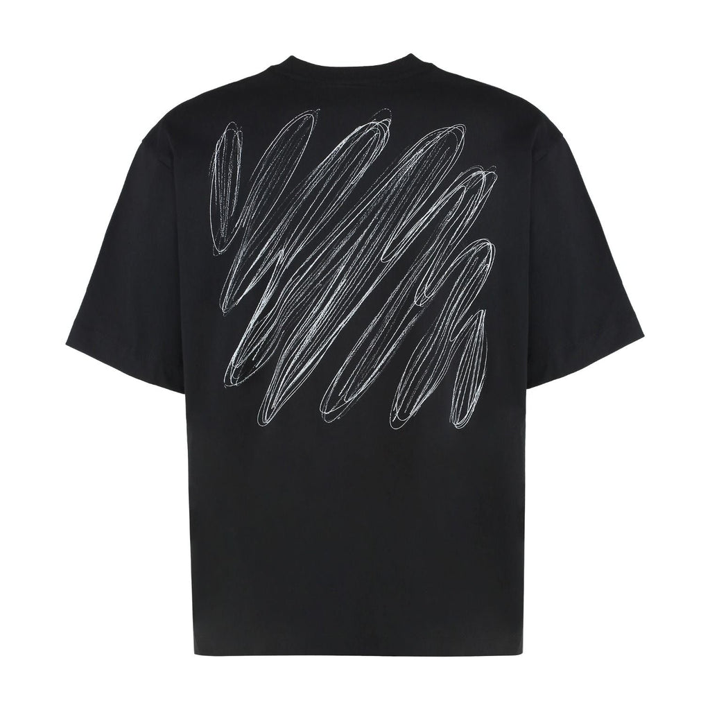 Off-White Scribble Diagonal Skate Short Sleeve T-Shirt 'Black' 44MAA120G5J00E1001