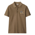 Burberry 25 EKD Check Cotton Polo Shirt 'Clay Brown' 81161191