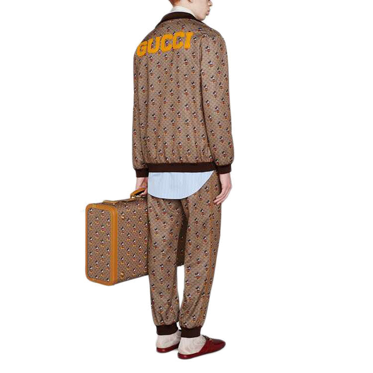 Gucci x Disney Full-Printed Mickey Pattern Long Sleeve Jacket For Men Brown 604210-XJB64-2100