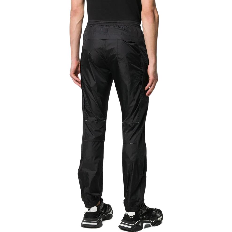 Men's Off-White SS22 Solid Color Label Elastic Waistband Sports Pants/Trousers/Joggers Version Black OMCA123S20A230201000