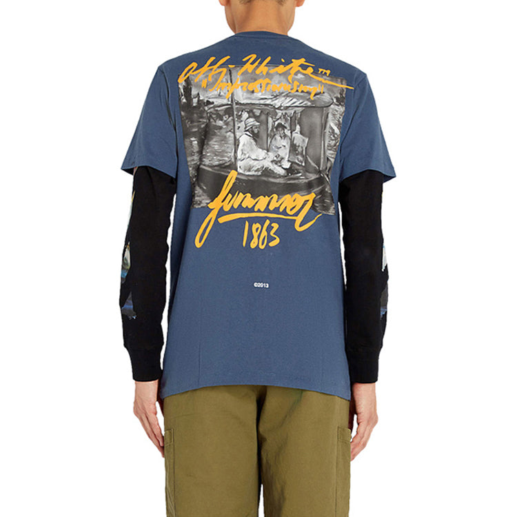 Off-White Cotton Short Sleeve Mens Logo Normal Fit OMAA027R191850093088