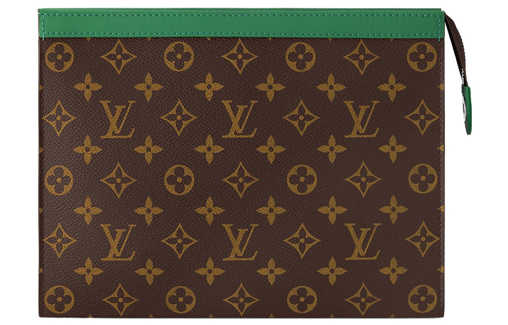 LOUIS VUITTON Pochette Voyage MM Monogram Macassar Canvas 'Green' M82854