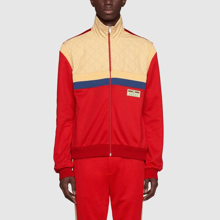 Gucci Plain Knit Zipper Jacket For Men Red 625287-XJCNI-6678