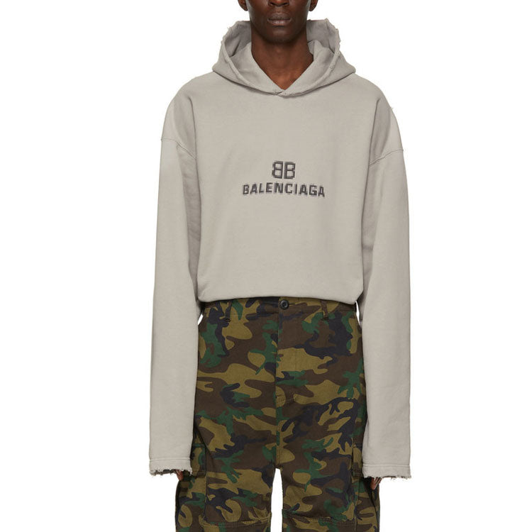 Balenciaga BB Pixel Print Hoodie 'Grey' 661711TKVF68174