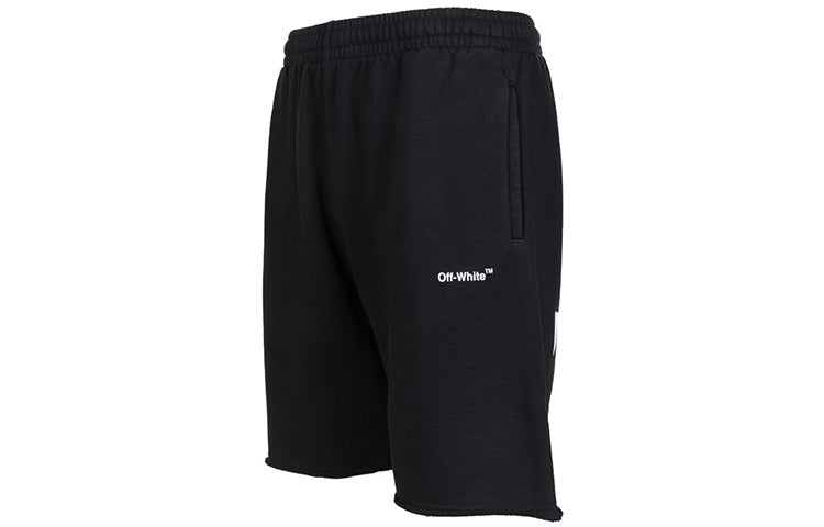 Men's Off-White SS22 Logo Printing Sports Shorts Version Black OMCI006C99FLE0011001