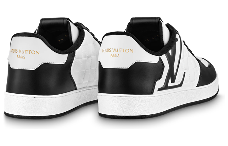 LOUIS VUITTON Rivoli Sneakers 'White Plaid with Black Side Logo' 1ABFDZ