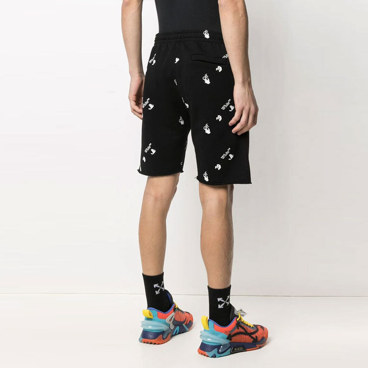 Off-White Men's SS21 Logo Print Short Skirt Black OMCI006R21FLE0031001