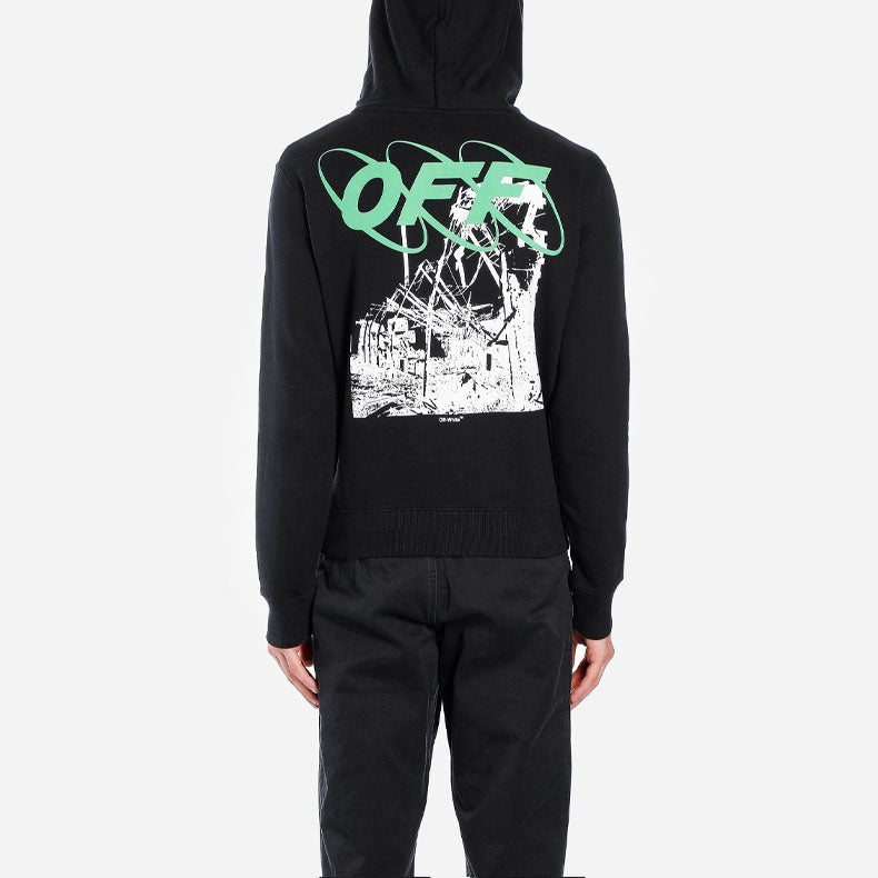 Off-White USA Cotton Pattern Printing Black OMBB034F19E300131001