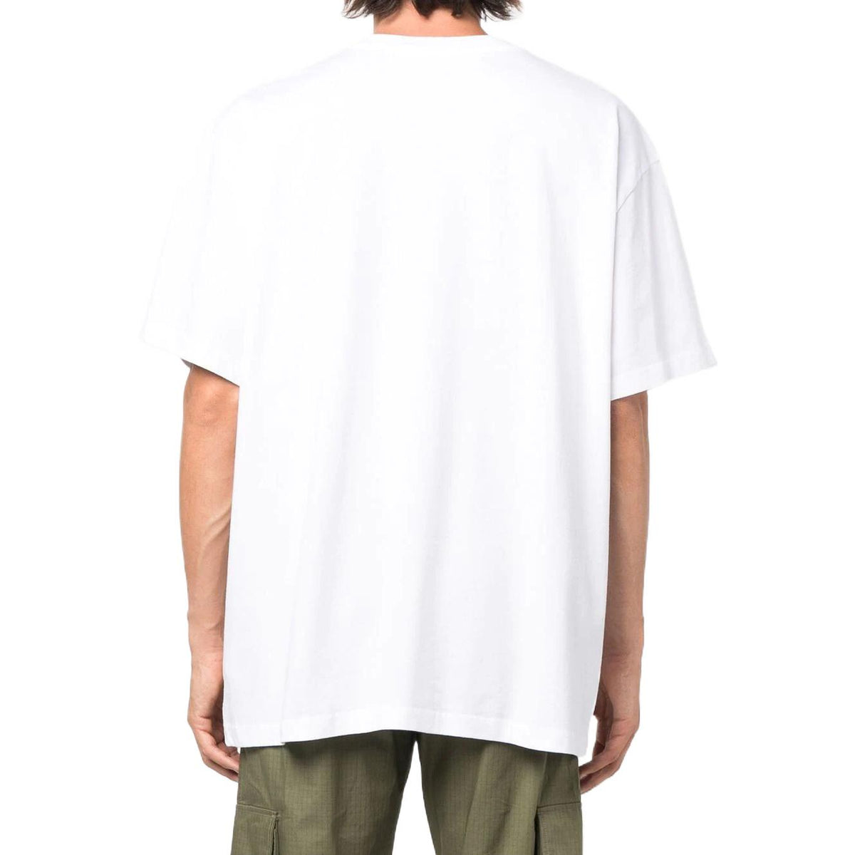 Off-White SS22 Logo Printing Short Sleeve Loose Fit White T-Shirt OMAA038C99JER0070110