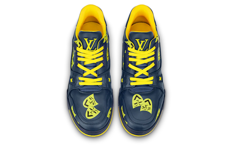 LOUIS VUITTON Trainer Sneakers 'Blue with Yellow' 1AA77K