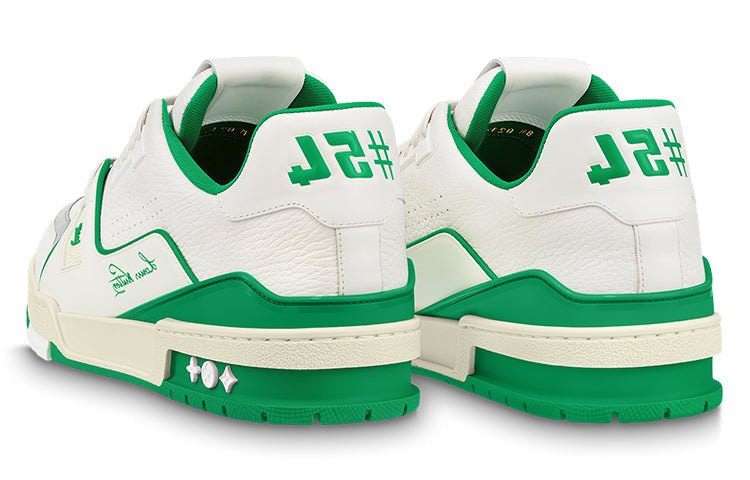 LOUIS VUITTON LV Trainer Sneakers 'White Green' 1ABFAU