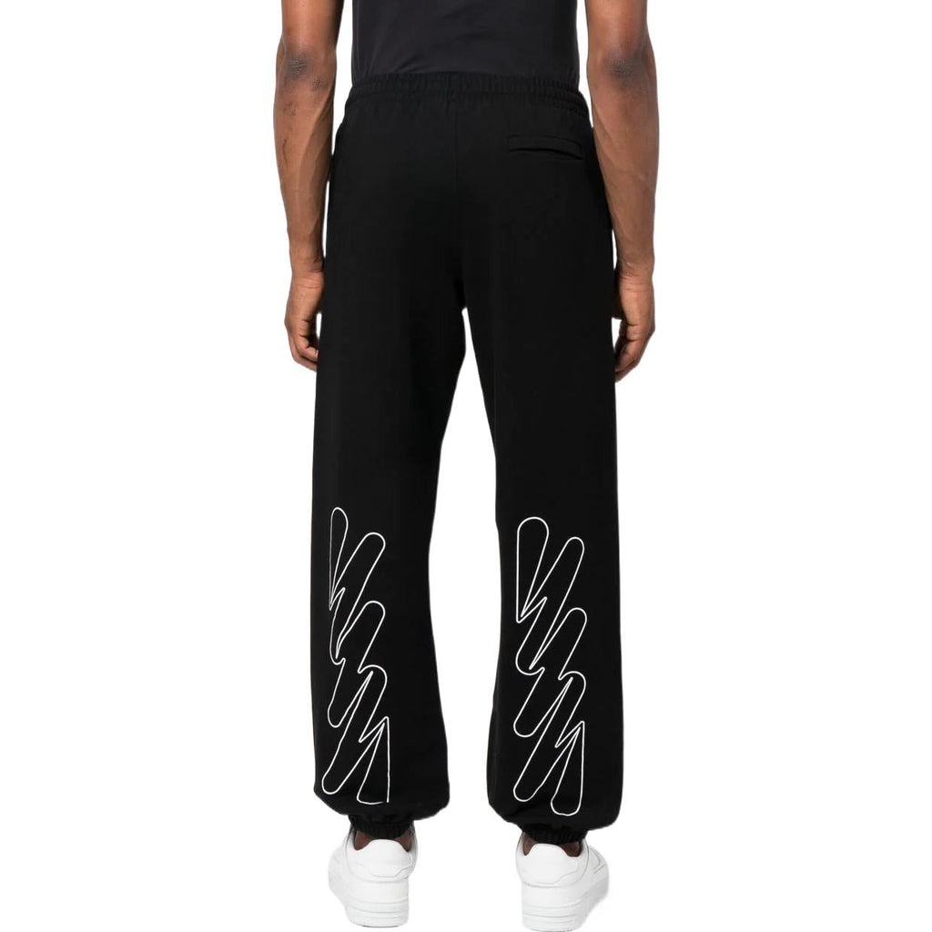 Off-White Wave Diagonal Slim Sweat Pant 'Black' OMCH029F22FLE0081001