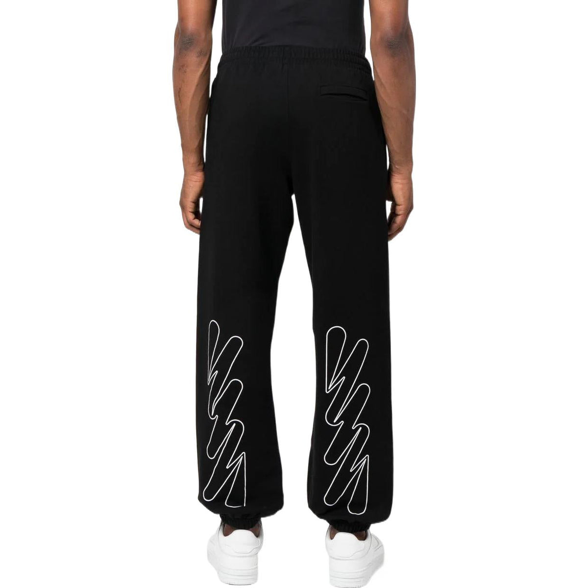 Off-White Wave Diagonal Slim Sweat Pant 'Black' OMCH029F22FLE0081001
