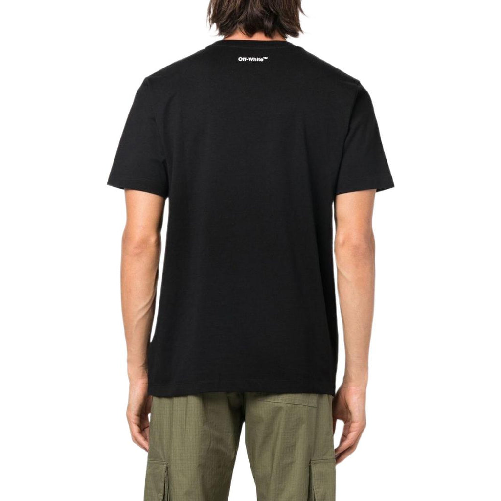 Men's Off-White SS22 Solid Color Arrow Logo Round Neck Short Sleeve Version White T-Shirt OMAA027C99JER01210011001
