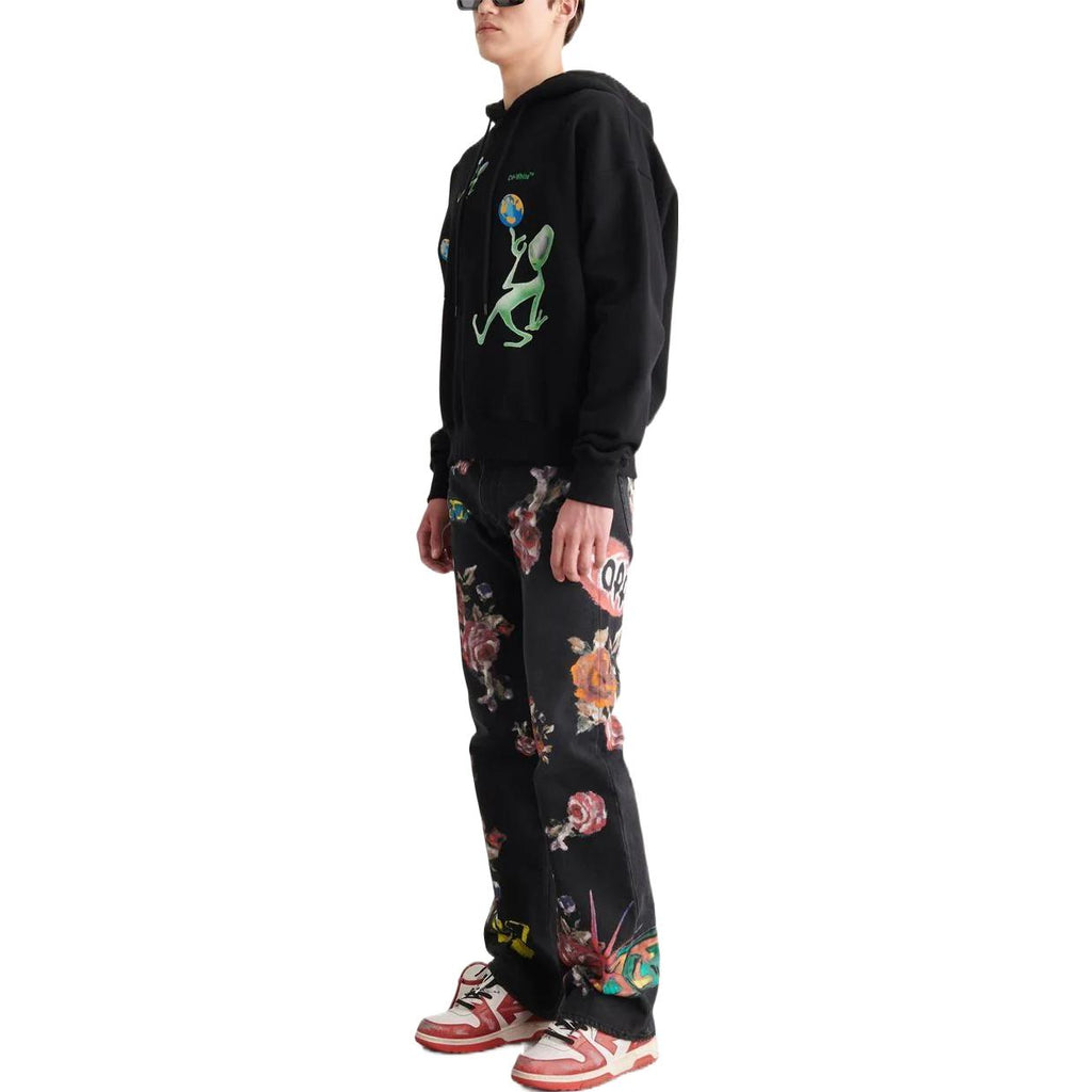 Off-White Alien Arrow Skate Hoodie 'Black' OMBB085F22FLE0161050