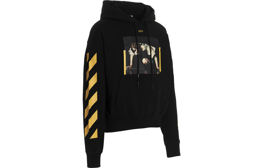 Off-White Caravaggio Print Hoodie 'Black Yellow' OMBB037C99FLE0111018