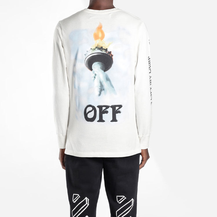 Off-White Statue of Liberty T-Shirt 'Black White Blue' OMAB001E181850150210