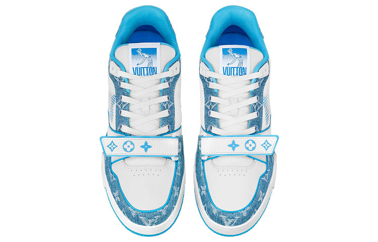 LOUIS VUITTON LV Trainer 'Monogram Denim Blue' 1A9ZI6