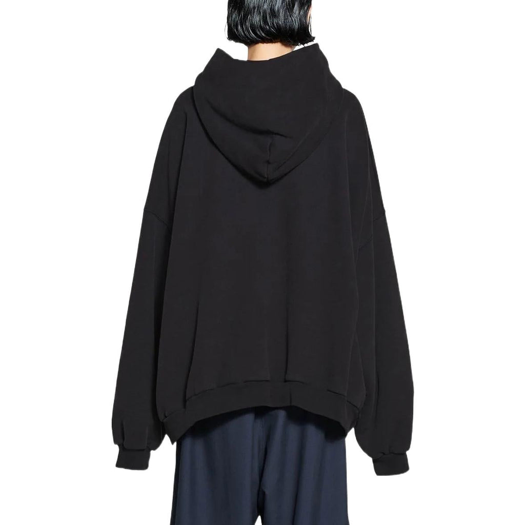 Balenciaga x adidas Logo Oversized Hoodie 'Black White' 712396TNVA91070