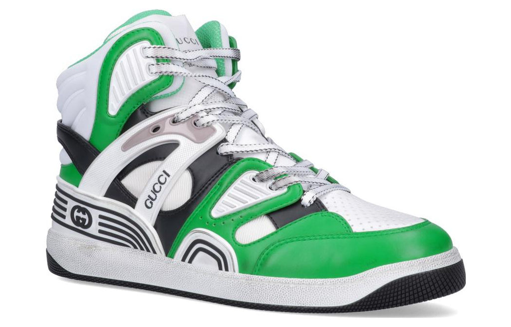 Gucci Basket High 'Black White Green' 661301-2SH90-3760