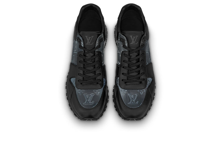 LOUIS VUITTON Run Away Sneakers 'Black with Grey Monogram' 1A8KJA
