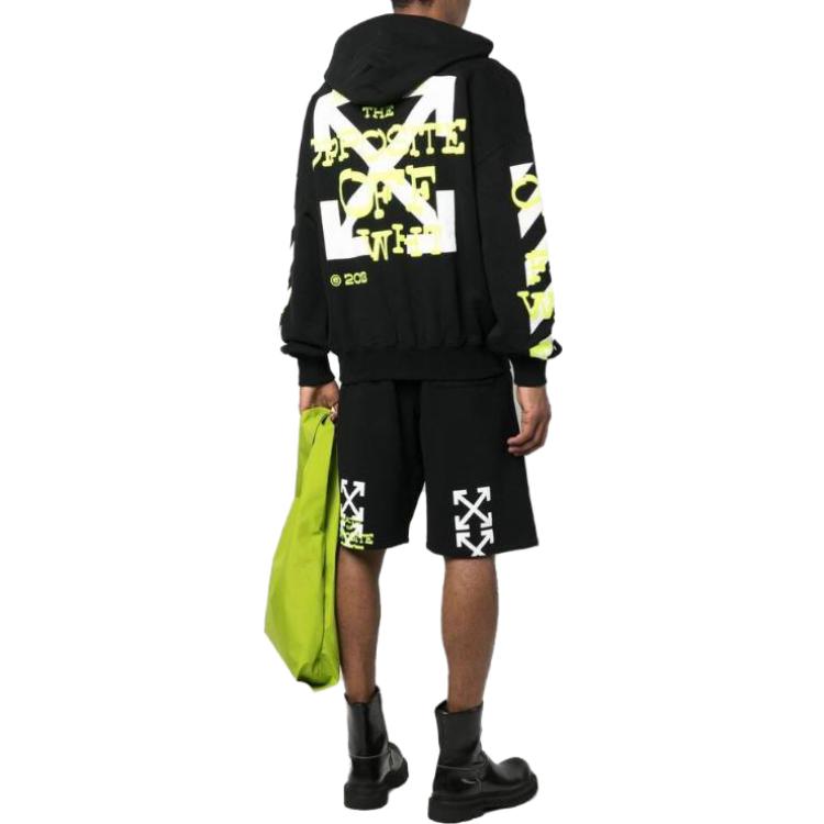 Off-White Diag Arrows-Logo Hoodie OMBB110S23FLE0021050
