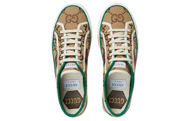 Gucci Tennis 1977 Shoes 'Beige Red Green' 677651-UKO70-2584