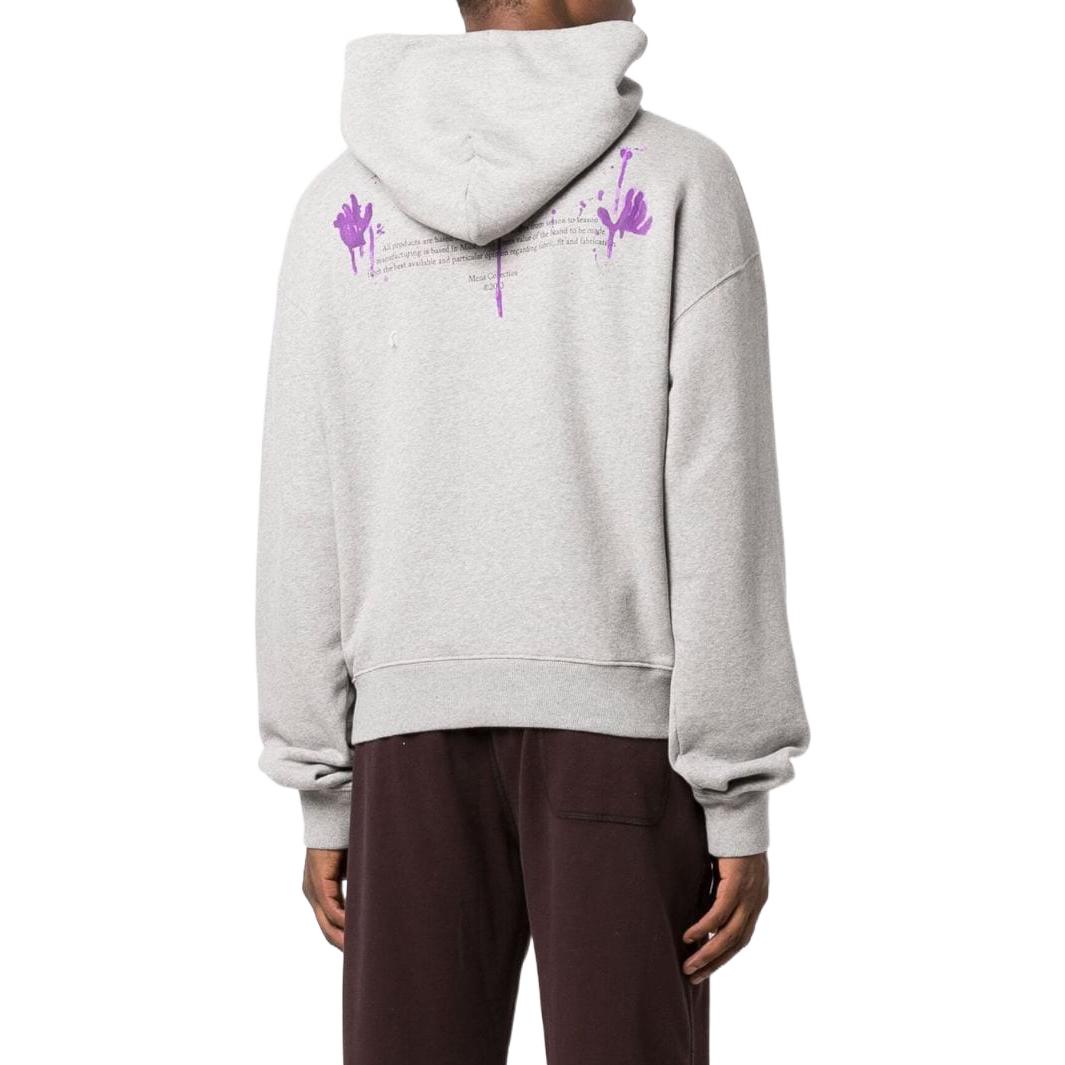 Off-White Dripped OW Logo Over Hoodie 'Grey' OMBB037F21FLE01308370837