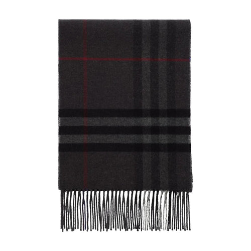 (WMNS) Burberry Check Cashmere Scarf 'Charcoal' 8117706