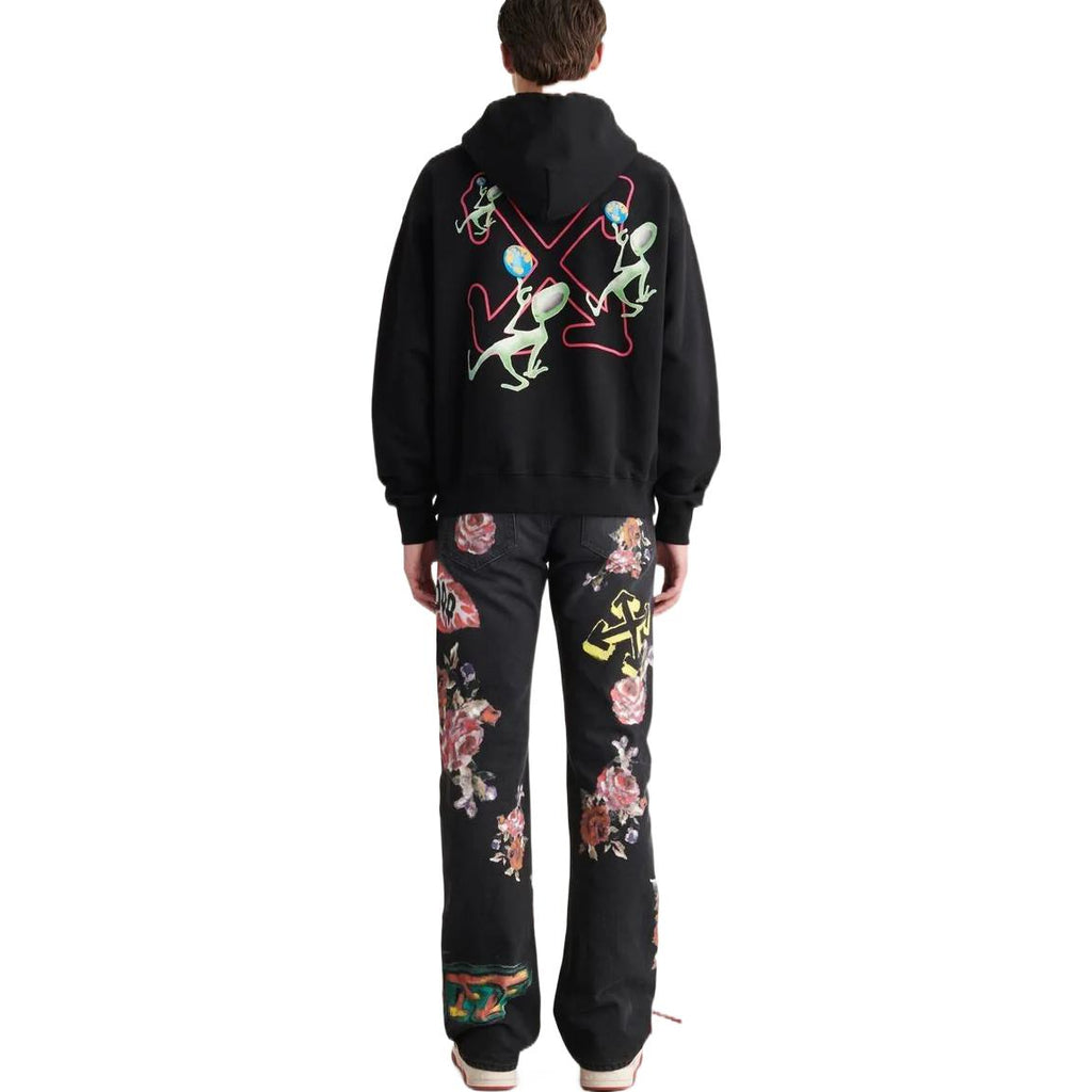 Off-White Alien Arrow Skate Hoodie 'Black' OMBB085F22FLE0161050