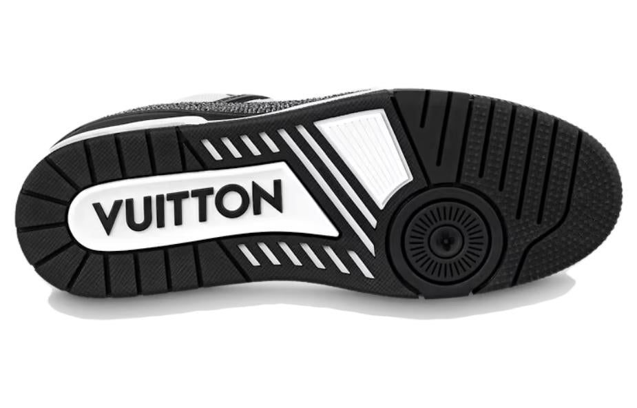 LOUIS VUITTON LV Trainer Sneakers 'Black White Rhinestones' 1ABM04